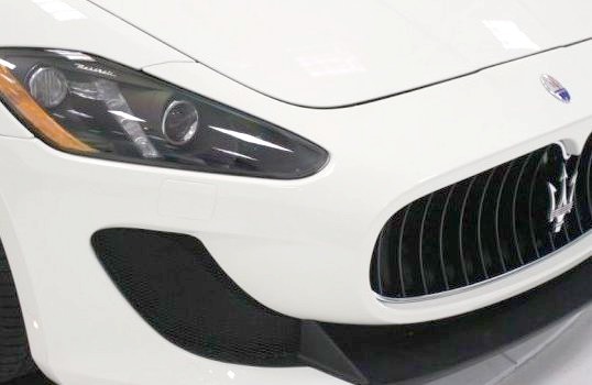 Front of White Maserati