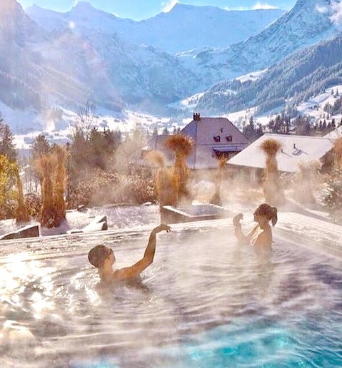 Winter, Hot Tub, Snow, Mountains, Winter Fun